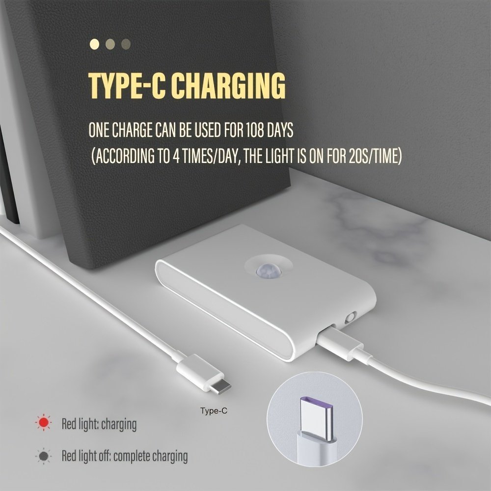 Smart Applique murale LED intelligente à détecteur de mouvement rechargeable 2Pcs - طقم مصباحين لإضاءة الممرات - الصورة 7