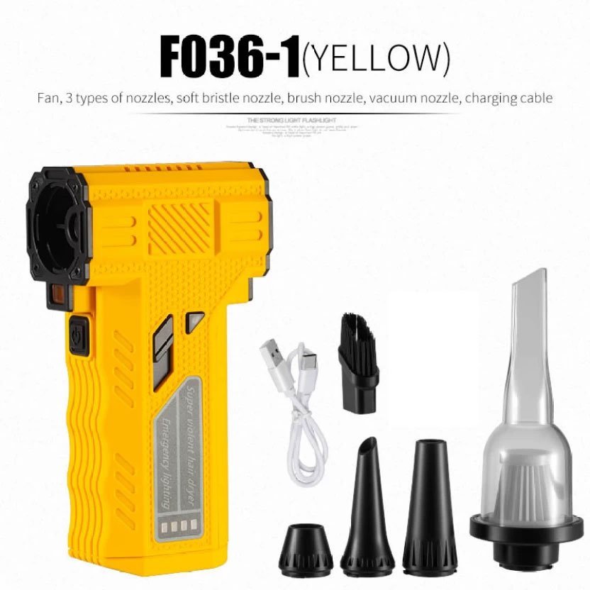 ⁦Souffleur Turbo et Aspirateur Portable F036-1 avec Accessoires - منفاخ ومكنسة الهواء التوربينية المحمولة (2 في 1)⁩ - الصورة ⁦12⁩