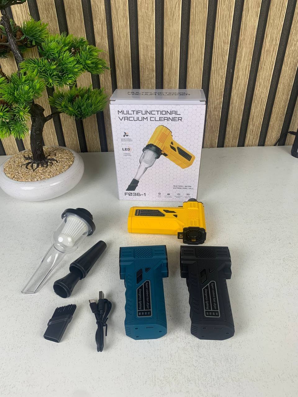 ⁦Souffleur Turbo et Aspirateur Portable F036-1 avec Accessoires - منفاخ ومكنسة الهواء التوربينية المحمولة (2 في 1)⁩ - الصورة ⁦13⁩