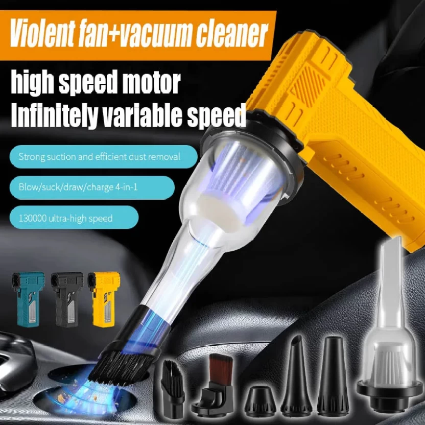 ⁦Souffleur Turbo et Aspirateur Portable F036-1 avec Accessoires - منفاخ ومكنسة الهواء التوربينية المحمولة (2 في 1)⁩ - الصورة ⁦9⁩