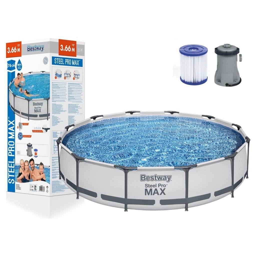 ⁦Steel Pro Max™ Piscine Ronde Avec Filtre et Pompe 366x76cm Bestway⁩ - الصورة ⁦5⁩