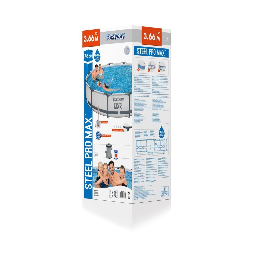 ⁦Steel Pro Max™ Piscine Ronde Avec Filtre et Pompe 366x76cm Bestway⁩ - الصورة ⁦7⁩