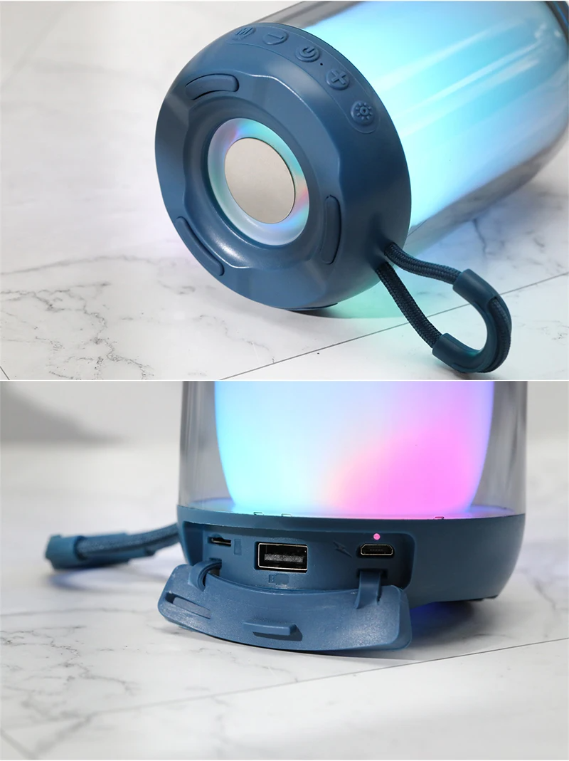 ⁦T&G Haut-parleur Bluetooth 5.3 à pulsation d'ambiance LED RGB⁩ - الصورة ⁦3⁩