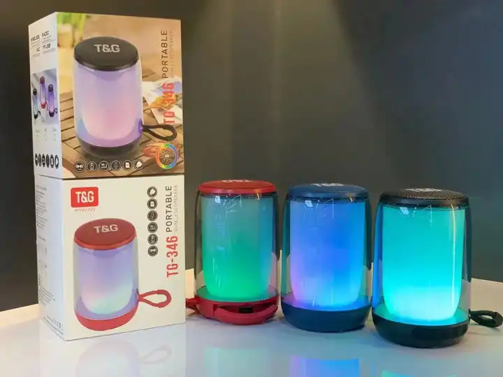 ⁦T&G Haut-parleur Bluetooth 5.3 à pulsation d'ambiance LED RGB⁩ - الصورة ⁦6⁩