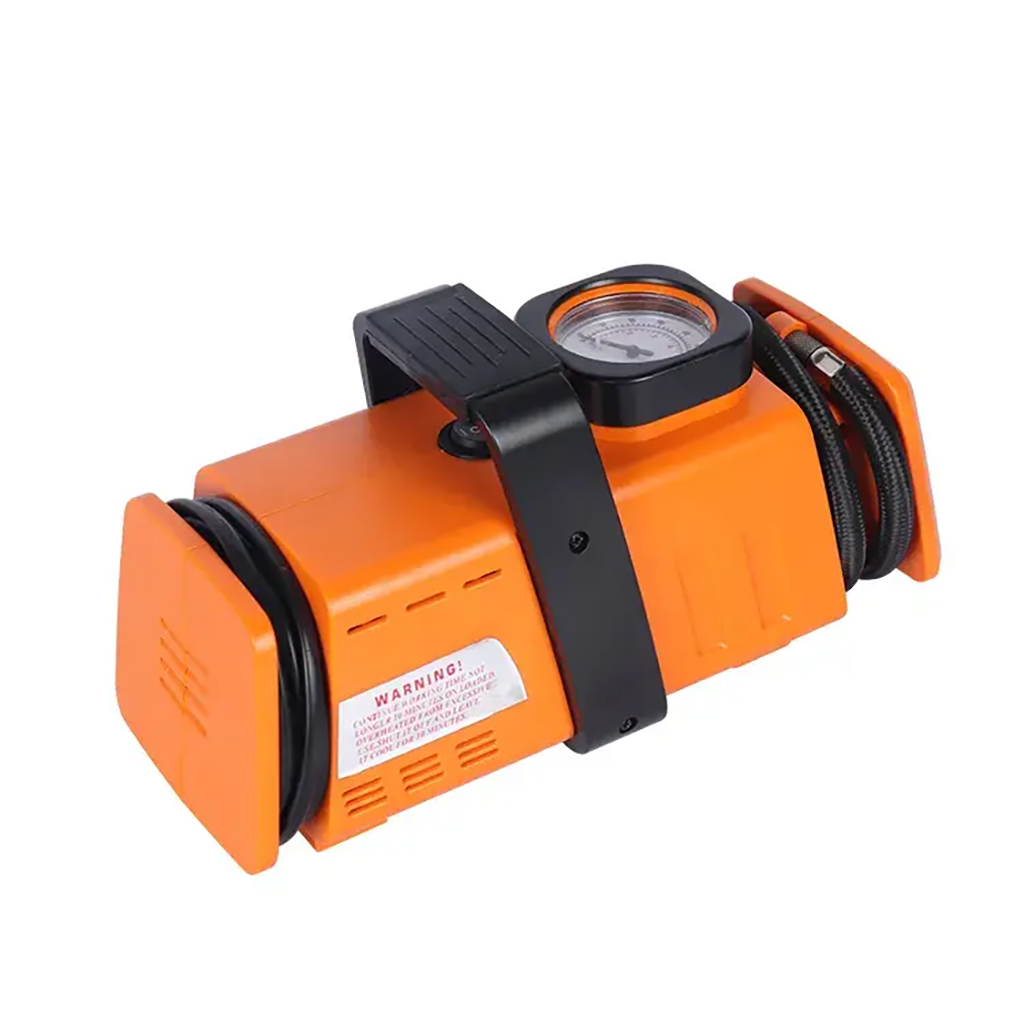 Compresseur d’aire a double adaptateur 220v/12v- 200psi - Orange - الصورة 4