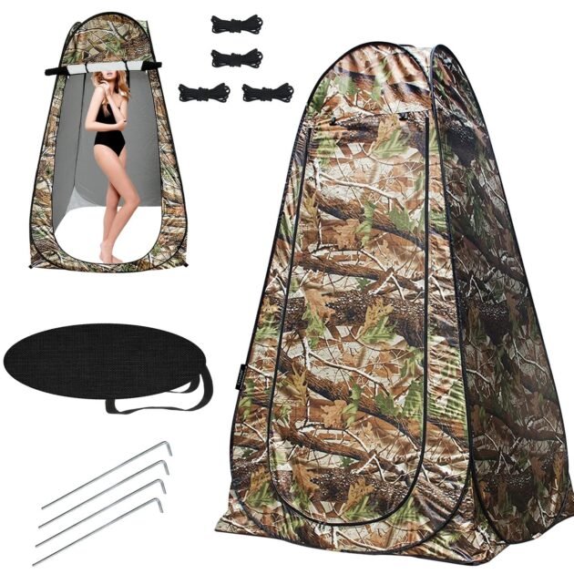 Tente de change pliable protection UPF 50+ et imperméable, 120 x 120 x 190 cm, camouflage - خيمة تغيير الملابس قابلة للطي