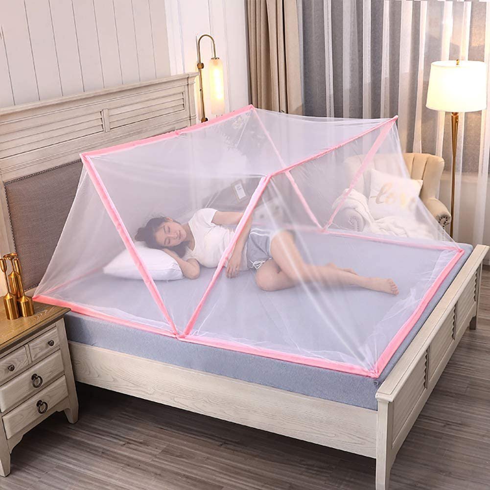 Tente moustiquaire pour lits pliable avec fond de filet v2
