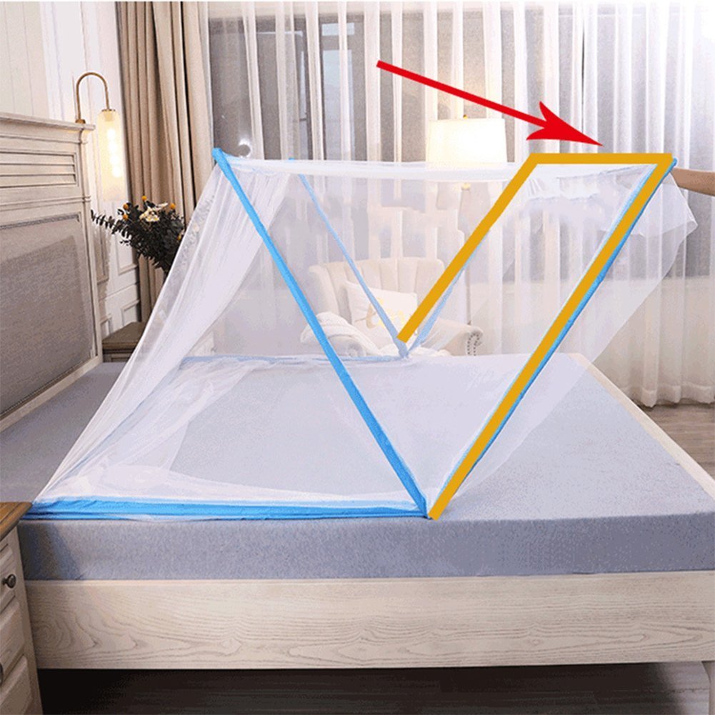 Tente moustiquaire pour lits pliable avec fond de filet v2 - الصورة 3