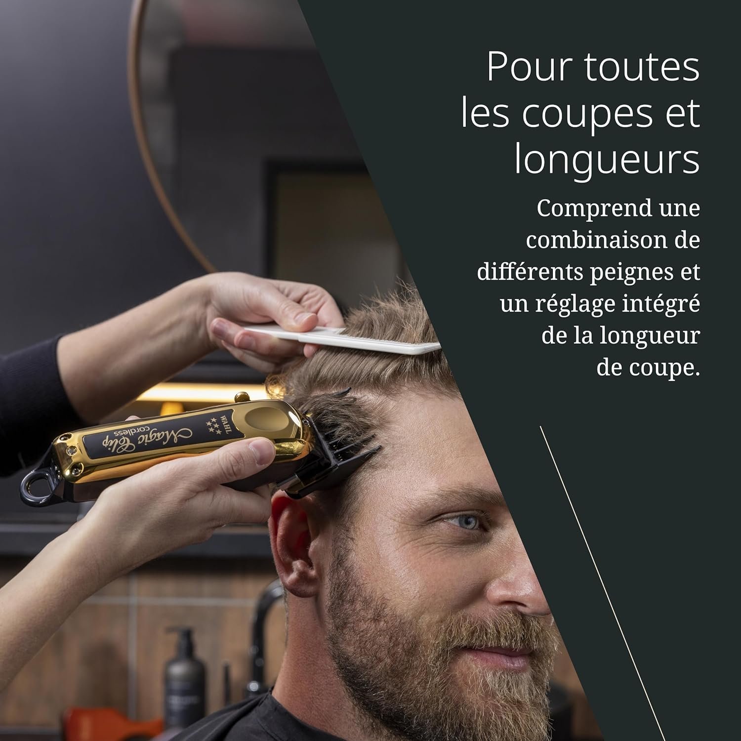 ⁦Tondeuse Wahl Magic Clip Gold Cordless Clipper - ماكينة حلاقة الشعر اللاسلكية⁩ - الصورة ⁦6⁩