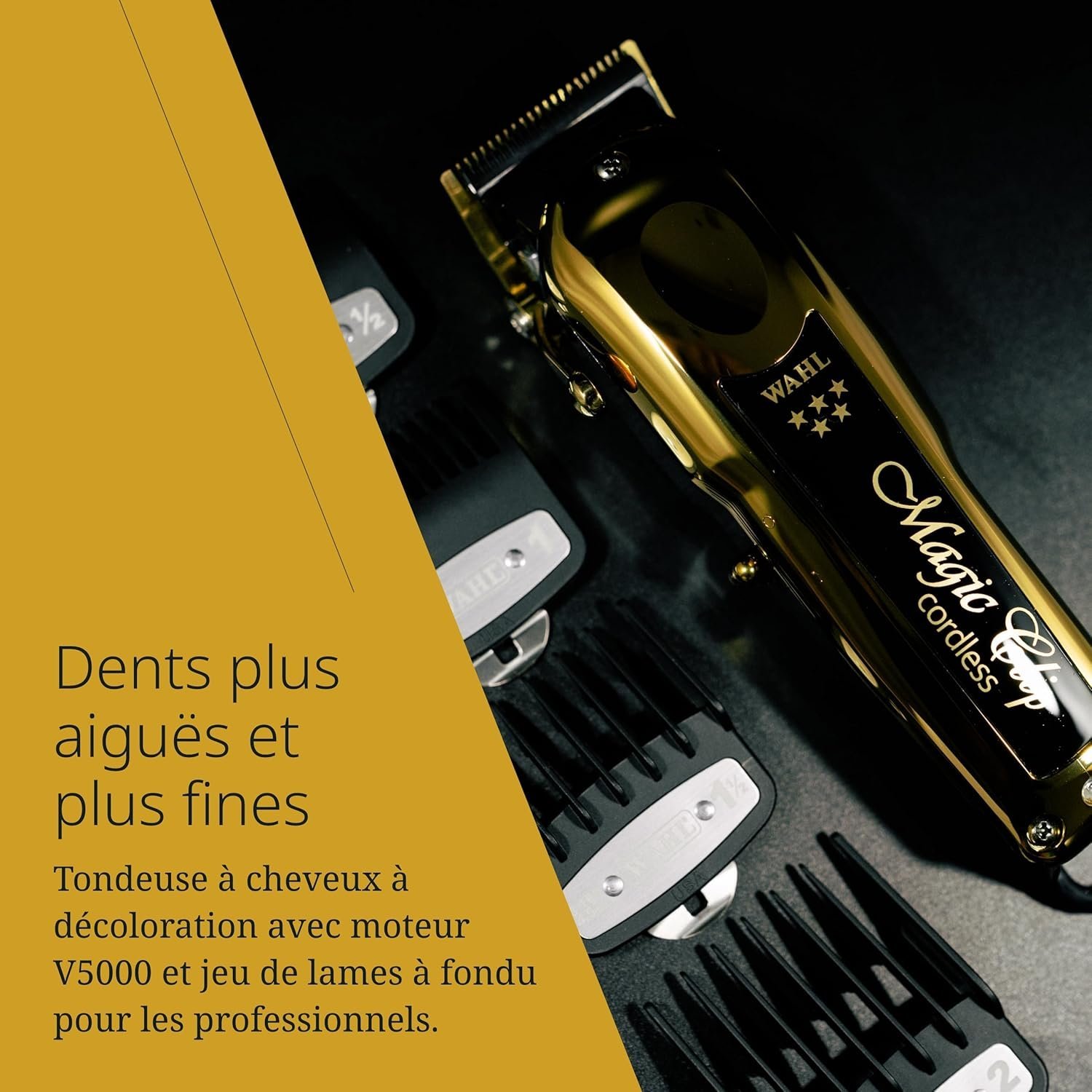 ⁦Tondeuse Wahl Magic Clip Gold Cordless Clipper - ماكينة حلاقة الشعر اللاسلكية⁩ - الصورة ⁦7⁩