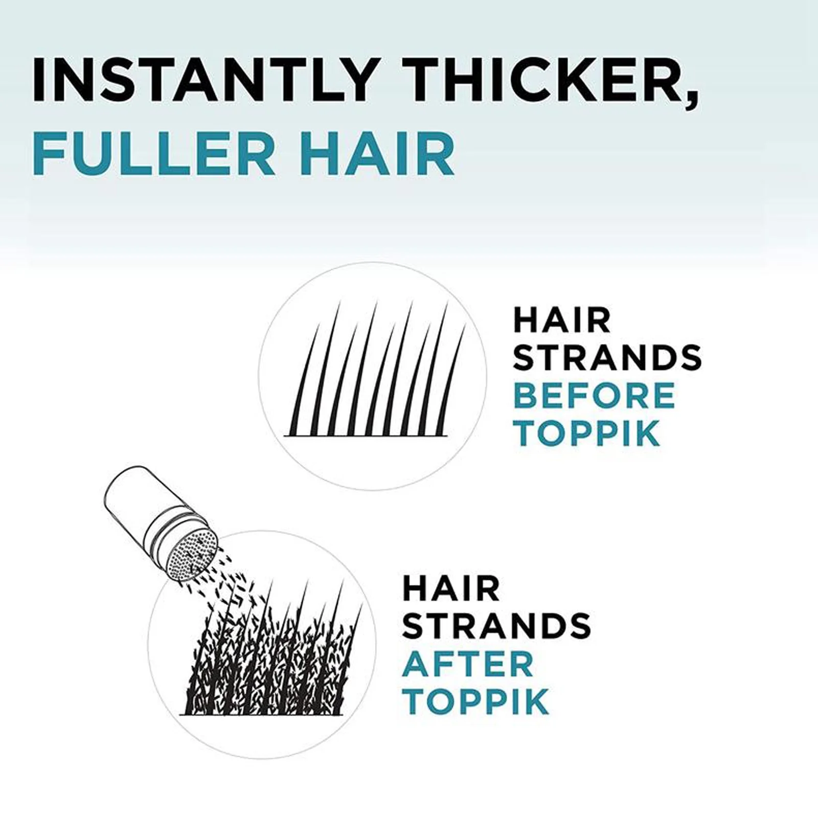 Toppik fibres capillaires noires - ألياف "توبيك" لتكثيف الشعر - الصورة 6