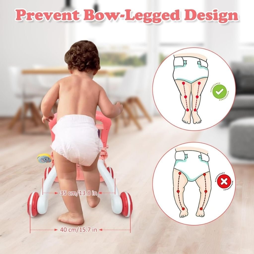 Trotteur Éducatif 2 en 1 avec Tableau de Dessin et Panneau Musical pour Bébé – مشاية تعليمية 2 في 1 مع لوحة رسم ولوحة موسيقية للأطفال - الصورة 8