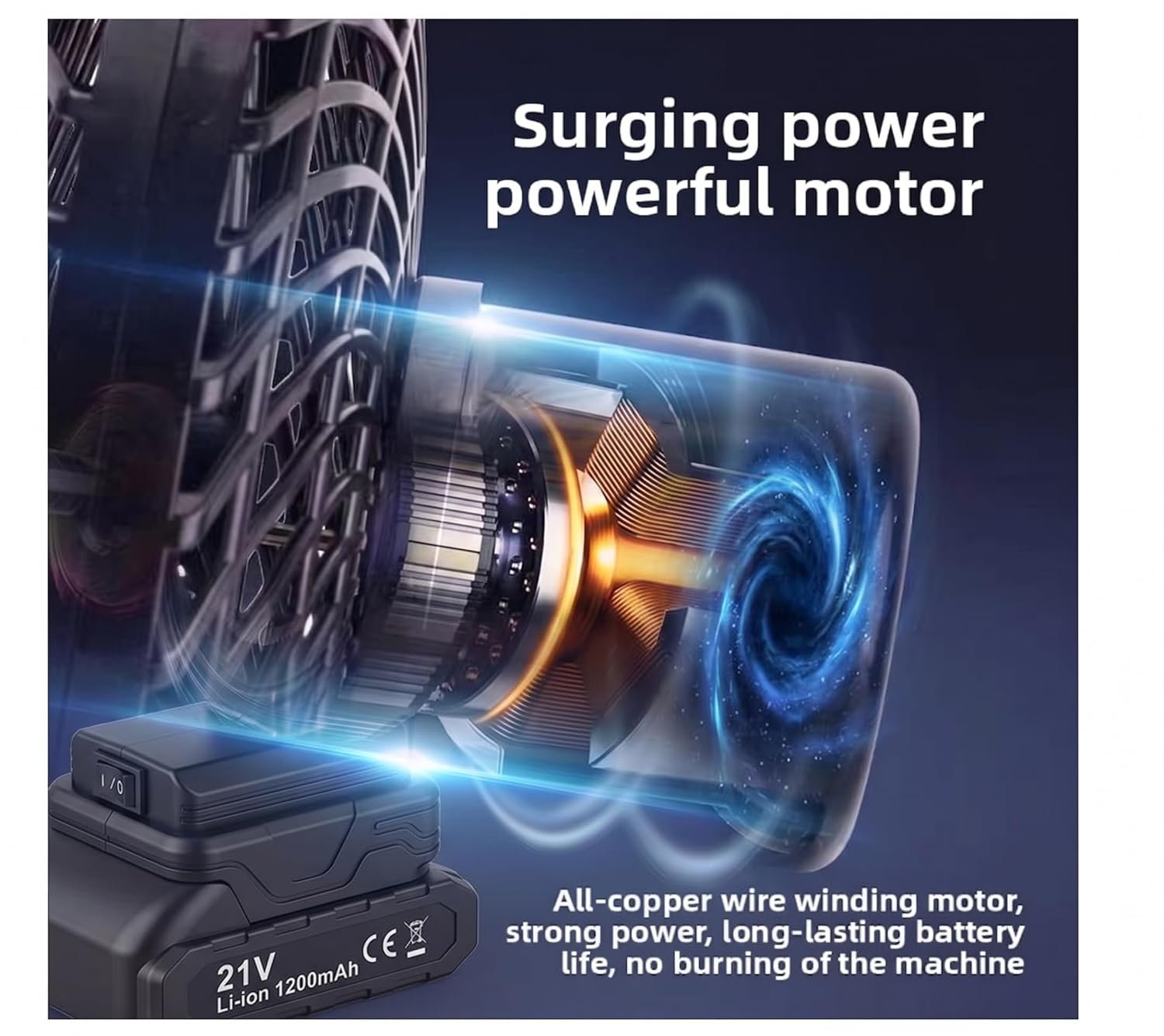 Ventilateur de Table Rechargeable avec Batterie Lithium 24V - مروحة مع بطارية كبيرة قابلة للشحن - الصورة 6