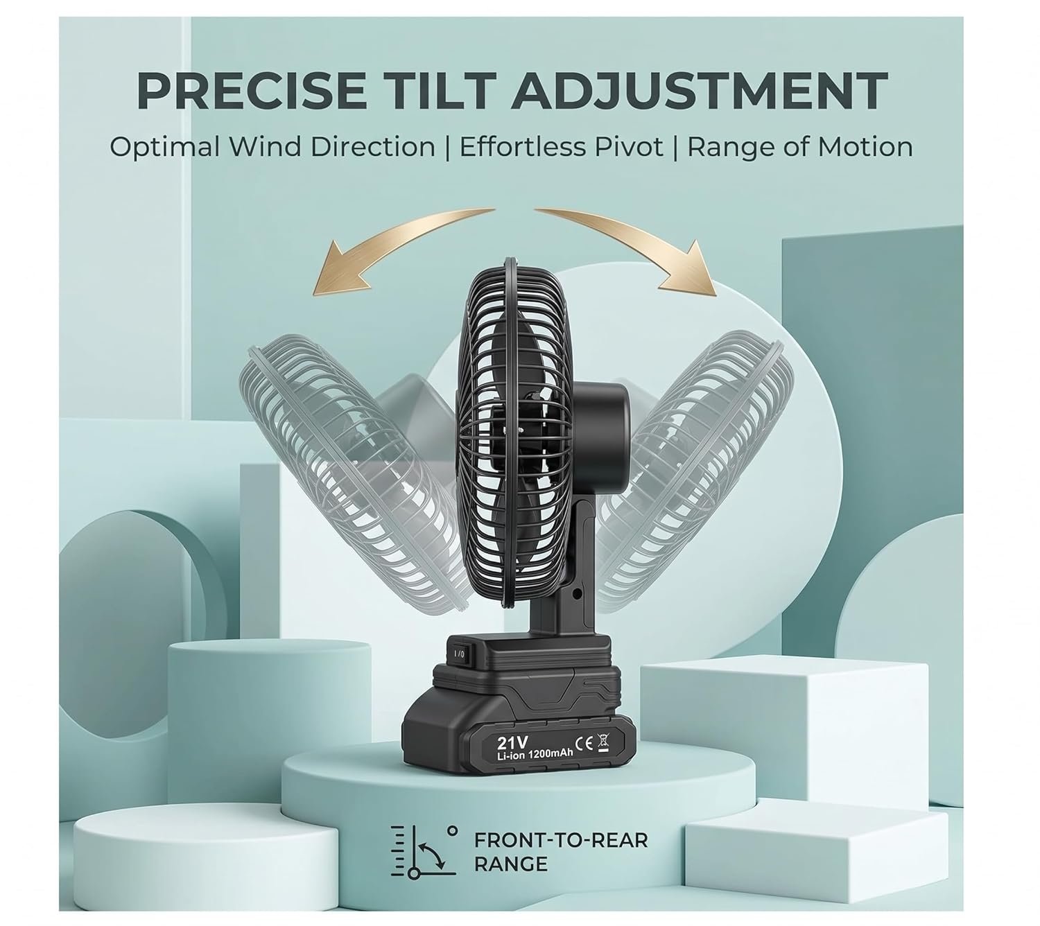 Ventilateur de Table Rechargeable avec Batterie Lithium 24V - مروحة مع بطارية كبيرة قابلة للشحن - الصورة 7