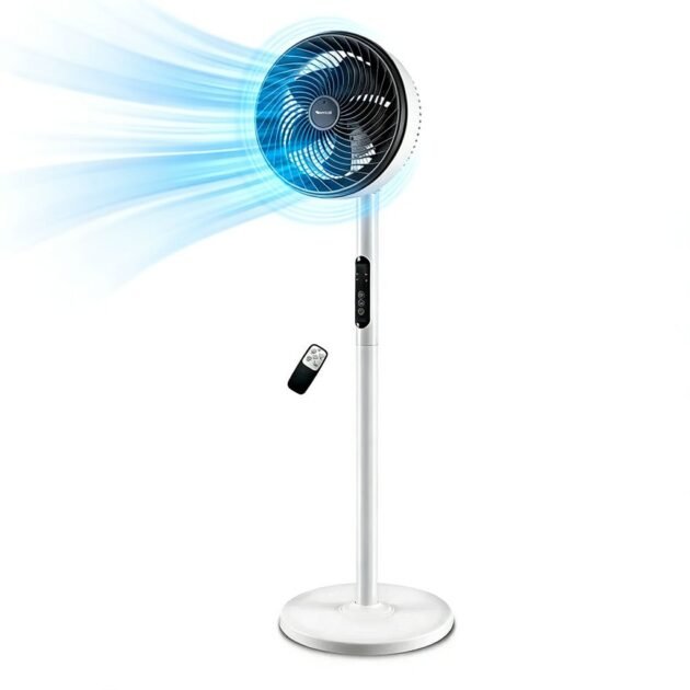 Ventilateur sur Pied Silencieux avec Télécommande et Hauteur Réglable - مروحة عمودية صامتة مع ريموت كنترول