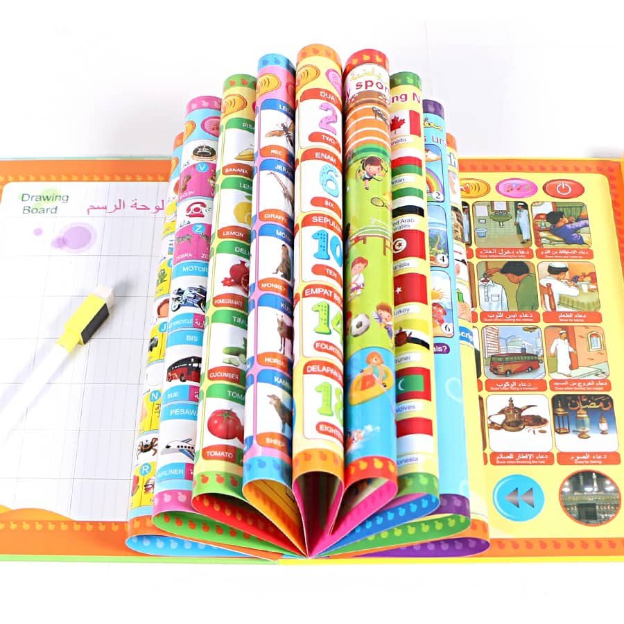 أول كتاب اليكتروني لتعليم الأطفال Livre d'apprentissage audio électronique 3in1 multifonctionnel Tactile 4 ans + - الصورة 6