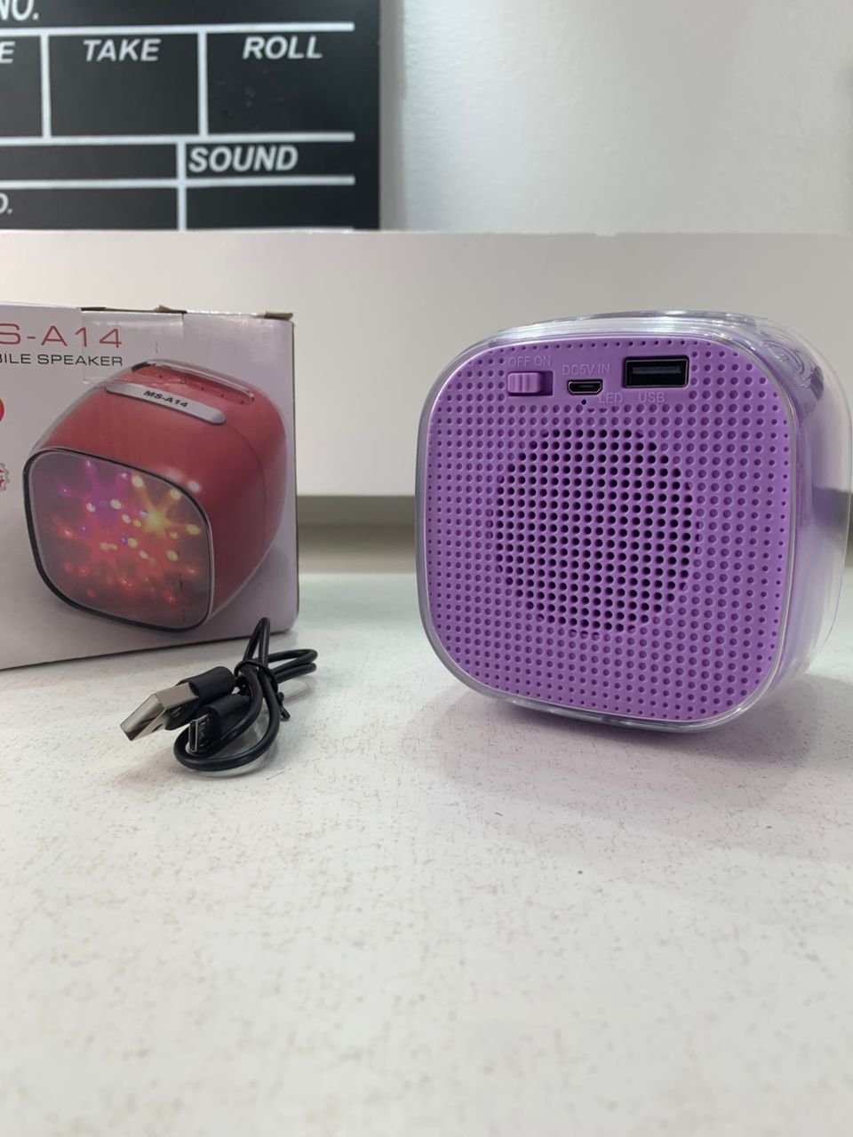 مكبر صوت محمول – Haut-parleur Mobile MS-A14 Son Puissant et Éclairage RGB Dynamique - الصورة 4