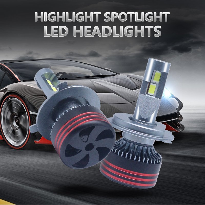 ⁦Ampoules LED pour Voiture M8 Pro 120W - Très Haute Luminosité 60 000 LM H4 - مصابيح للسيارات عالية الأداء إضاءة بيضاء⁩ - الصورة ⁦5⁩