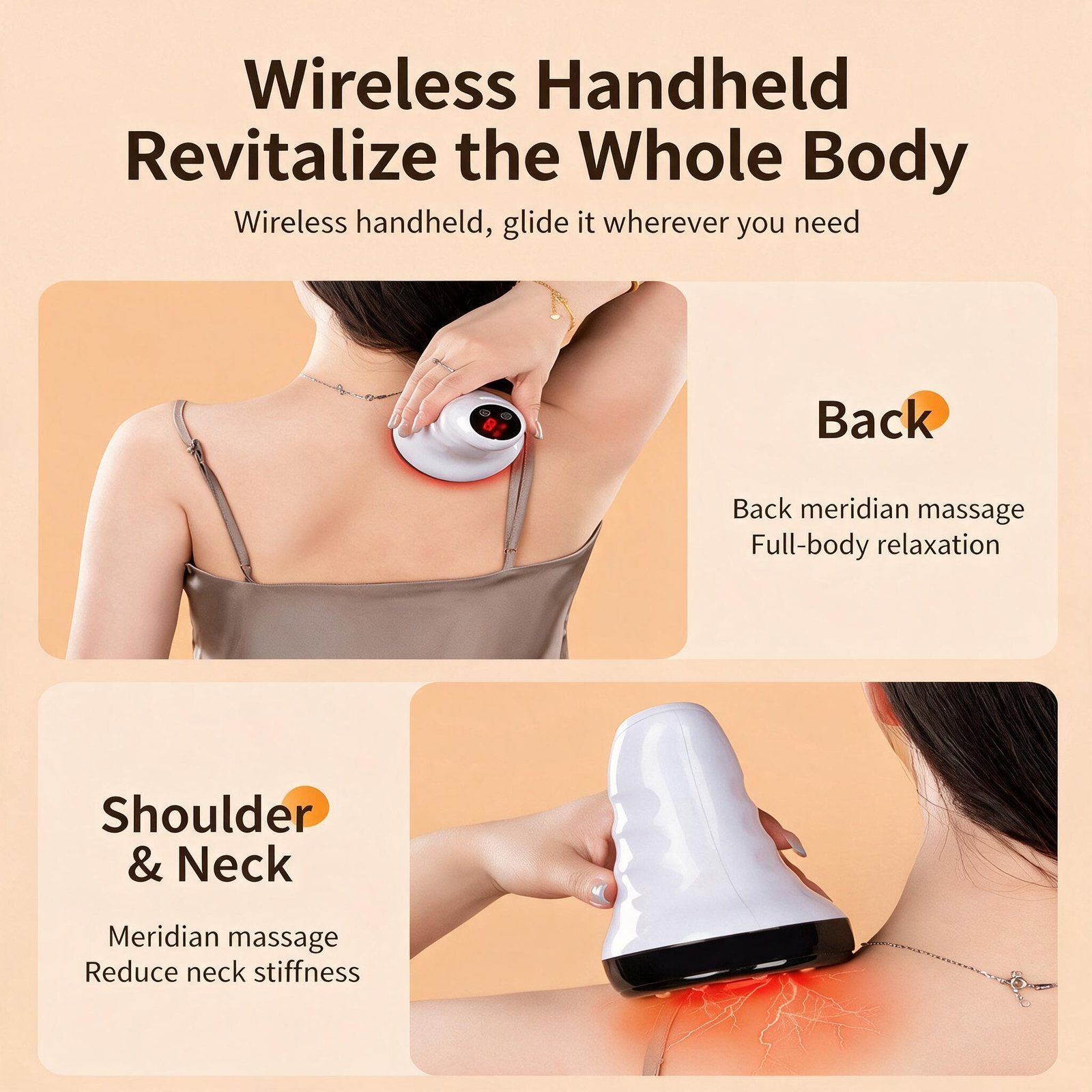 Appareil de Massage et Ventouse Électrique Anti-Cellulite Aspiration Réglable 9 Niveaux - جهاز الحجامة والتدليك الكهربائي الذكي بالأشعة الحمراء - الصورة 2