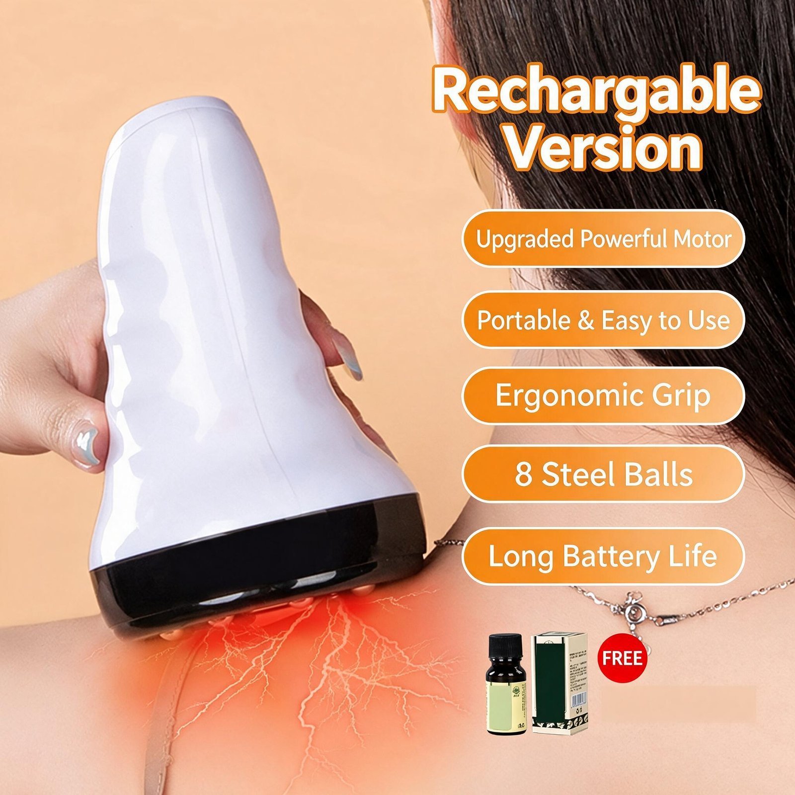 Appareil de Massage et Ventouse Électrique Anti-Cellulite Aspiration Réglable 9 Niveaux - جهاز الحجامة والتدليك الكهربائي الذكي بالأشعة الحمراء - الصورة 5
