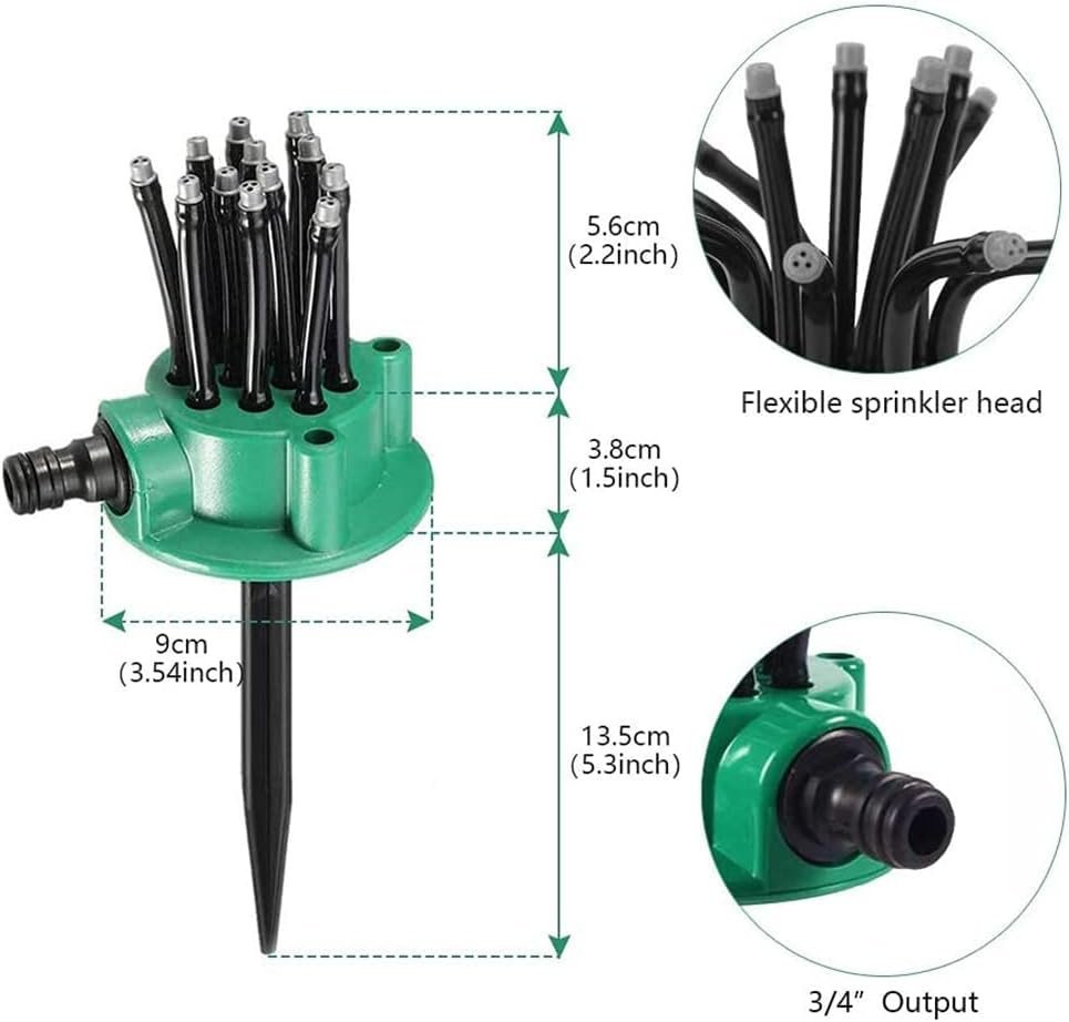 ⁦Arroseur de Jardin Rotatif 360 dégrée Multidirectionnel 12 Tuyaux Flexibles - رشاش مياه حدائق متعدد الاتجاهات 360 درجة بـ 12 خرطوم مرن⁩ - الصورة ⁦3⁩