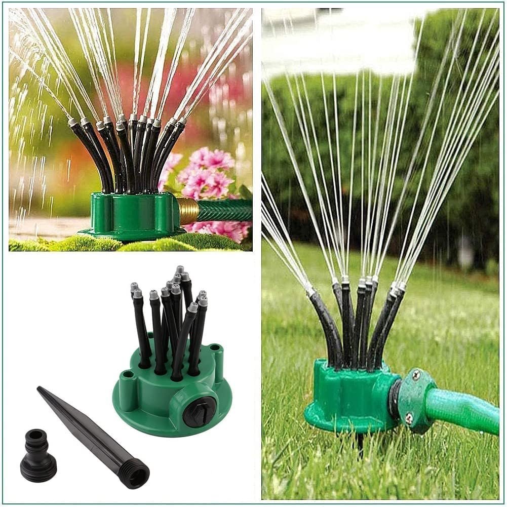 ⁦Arroseur de Jardin Rotatif 360 dégrée Multidirectionnel 12 Tuyaux Flexibles - رشاش مياه حدائق متعدد الاتجاهات 360 درجة بـ 12 خرطوم مرن⁩ - الصورة ⁦5⁩