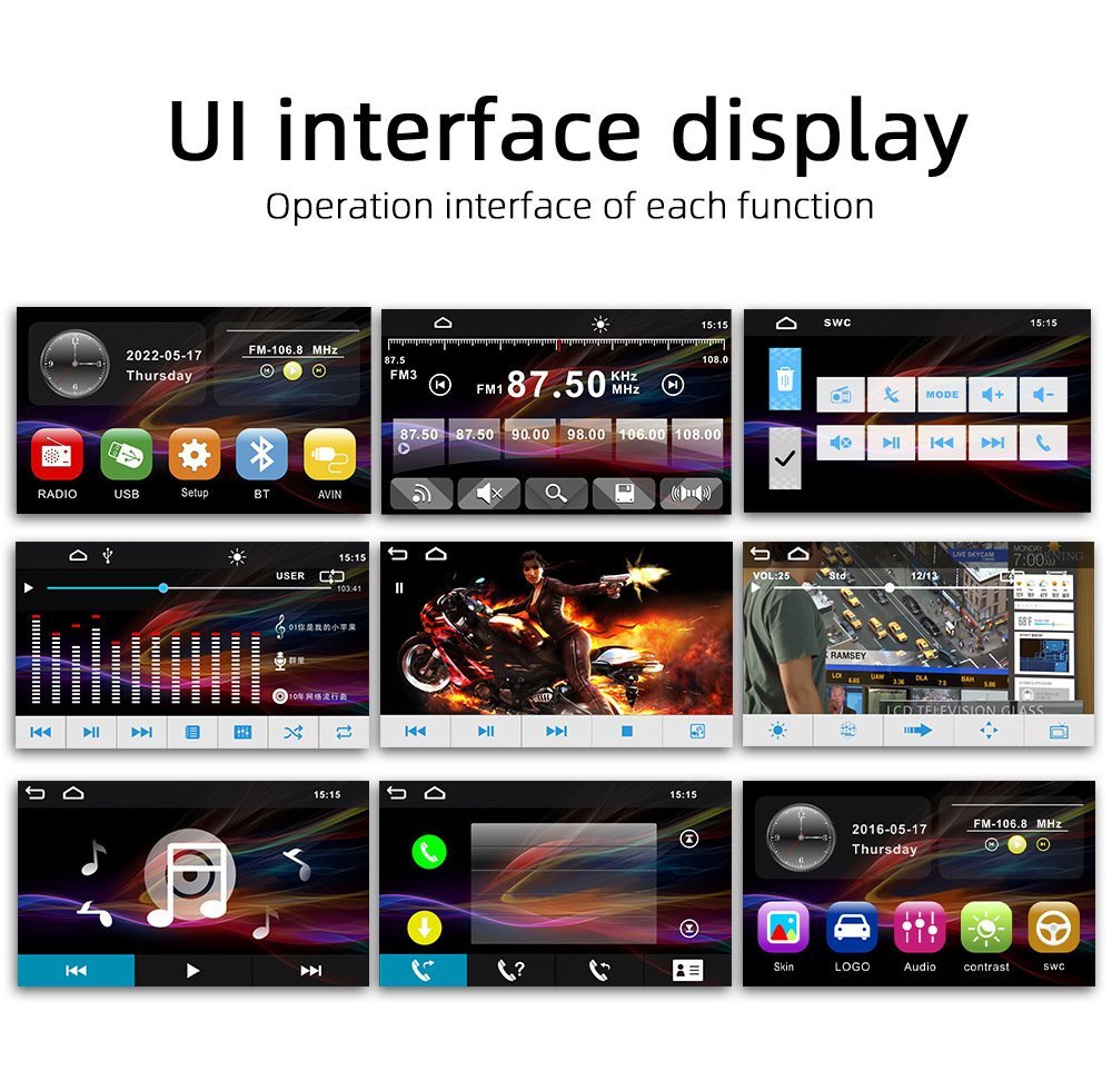 ⁦Autoradio MP5 pour Voiture PERVOI CTC-4501 Écran HD IPS avec Caméra de Recul - شاشة وراديو سيارة متعدد الوسائط مع كاميرا خلفية⁩ - الصورة ⁦4⁩