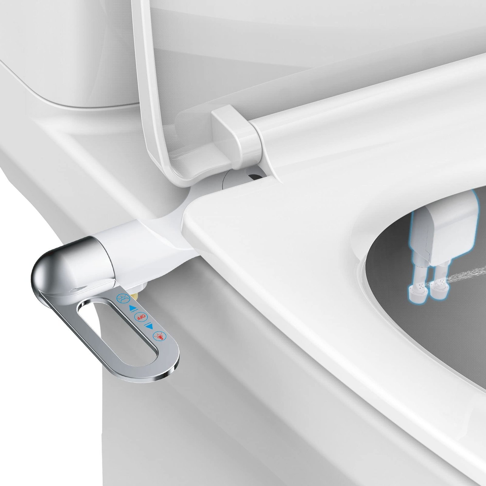 ⁦Bidet pour Toilettes Intelligent à Double Buse Fixation Ultra-Mince Autonettoyant - ملحق شطاف المرحاض الذكي بنظام الرش المزدوج⁩ - الصورة ⁦10⁩
