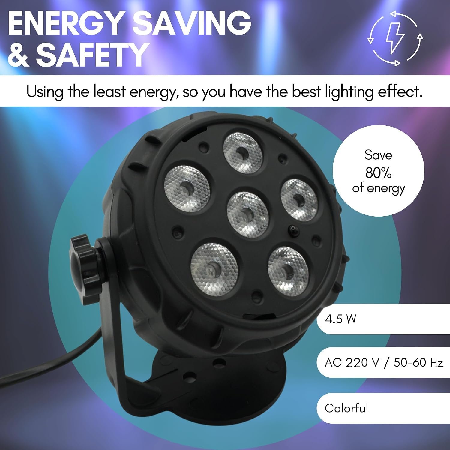 Boule Disco Lumineuse Multicolore avec Haut-Parleur Bluetooth et Télécommande - كرة إضاءة ديسكو ملونة مع مكبر صوت بلوتوث وجهاز تحكم عن بعد - الصورة 4