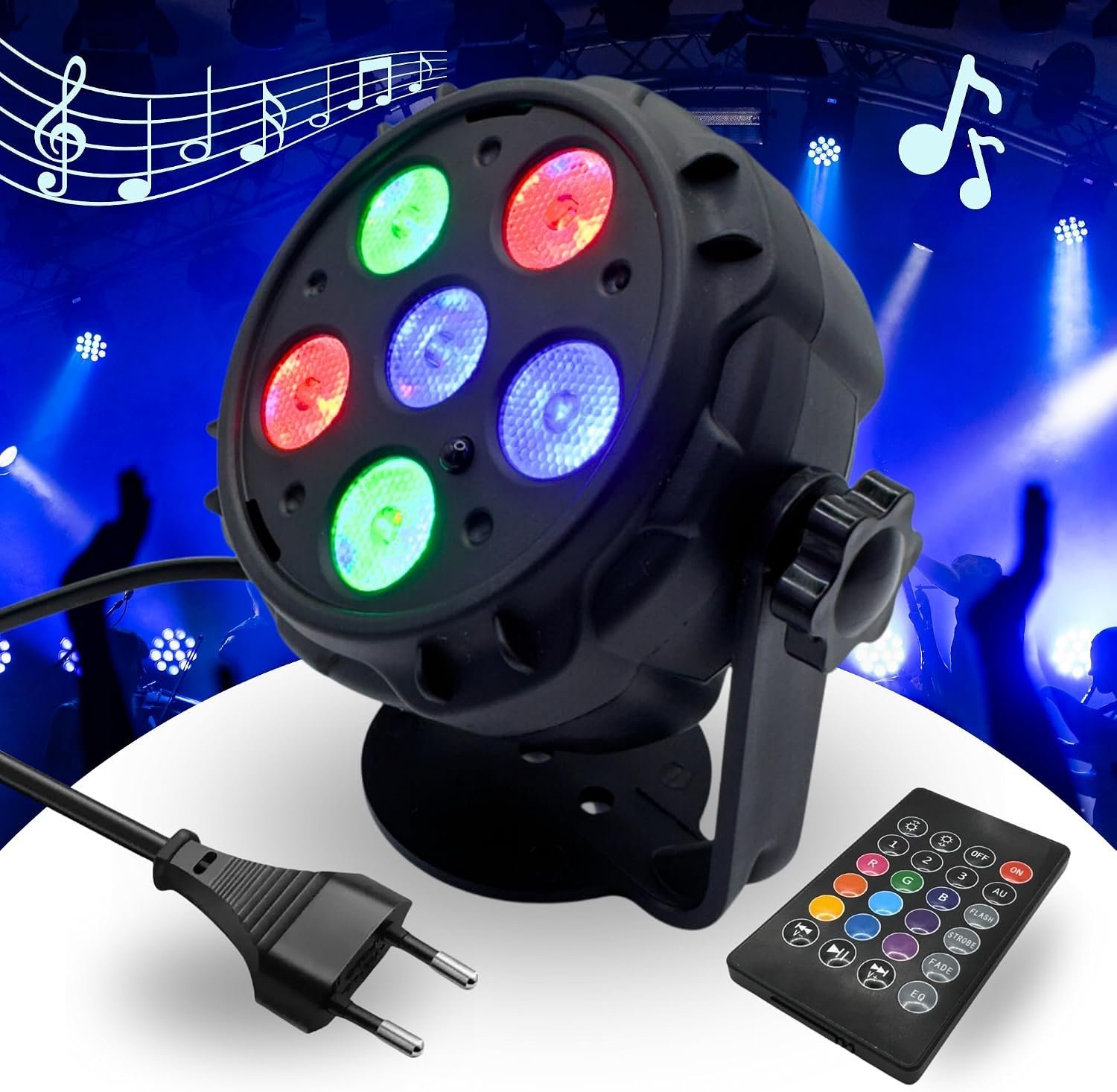 Boule Disco Lumineuse Multicolore avec Haut-Parleur Bluetooth et Télécommande - كرة إضاءة ديسكو ملونة مع مكبر صوت بلوتوث وجهاز تحكم عن بعد - الصورة 5