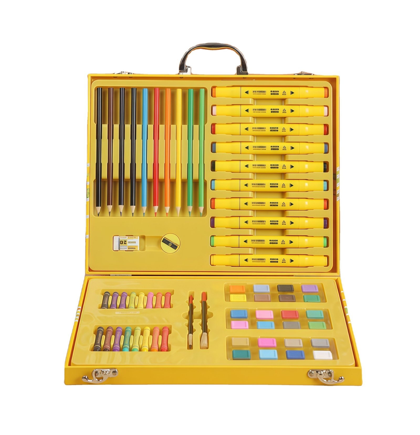 Coffret d'Art Peinture et Coloriage pour Enfants Mallette Canard Jaune - علبة أدوات الرسم والتلوين للأطفال مع حقيبة - الصورة 3