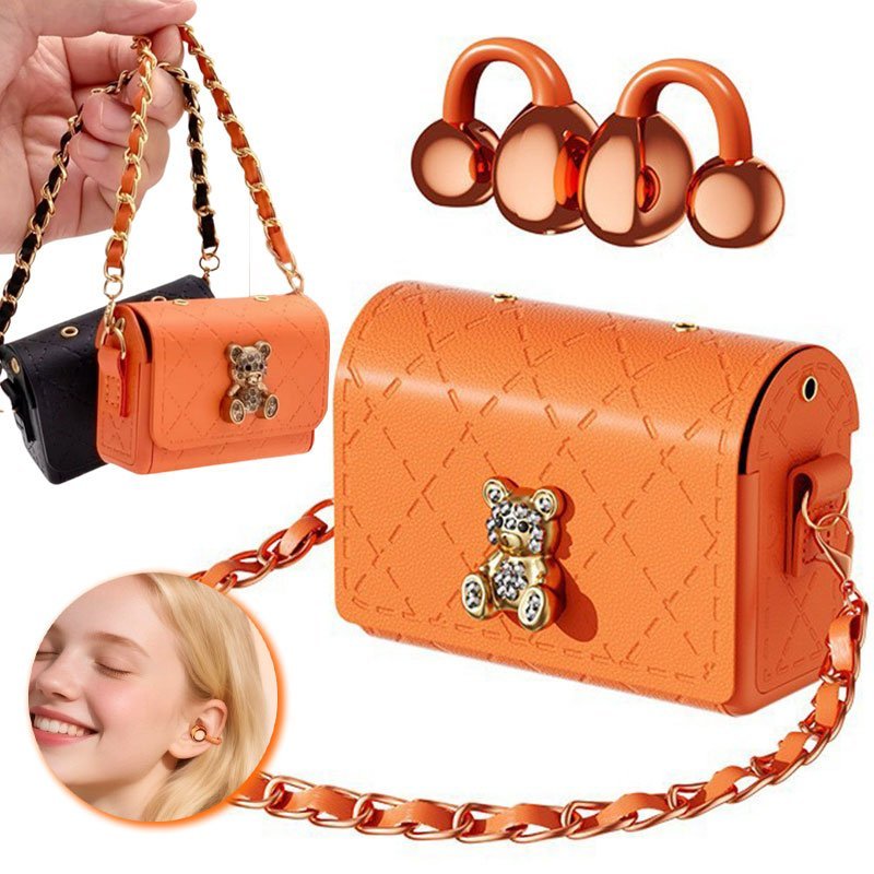 ⁦Écouteurs Sans Fil Bluetooth TWS Q69 Design Mini Sac à Main Clip Ear Clip-On - سماعة بلوتوث لاسلكية بتصميم علبة حقيبة فاخرة⁩ - الصورة ⁦2⁩