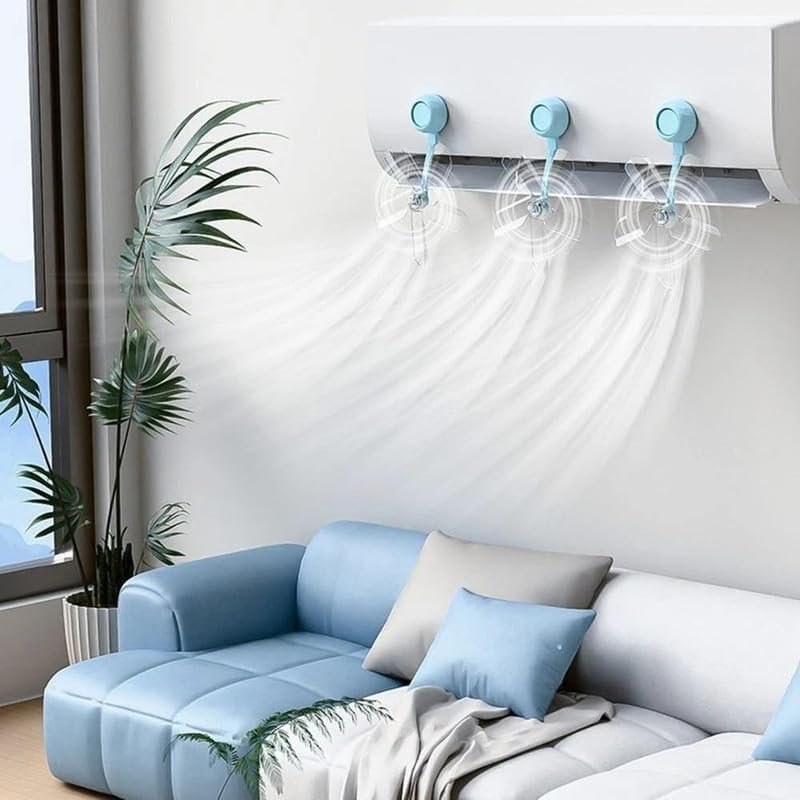 ⁦Déflévecteur d'Air pour Climatiseur Réglable à 360° - Anti-Souffle Direct Pack 3Pcs - موجّه هواء المكيف القابل للتعديل لمنع الهواء المباشر⁩ - الصورة ⁦3⁩