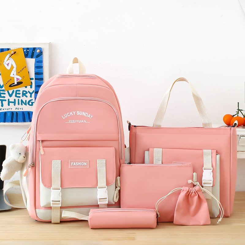 ⁦Ensemble de sacs à dos Kawai pour adolescents 5Pcs YISIYUAN V2 Rose – محفظة 5 قطع كاواي للبنات⁩ - الصورة ⁦3⁩