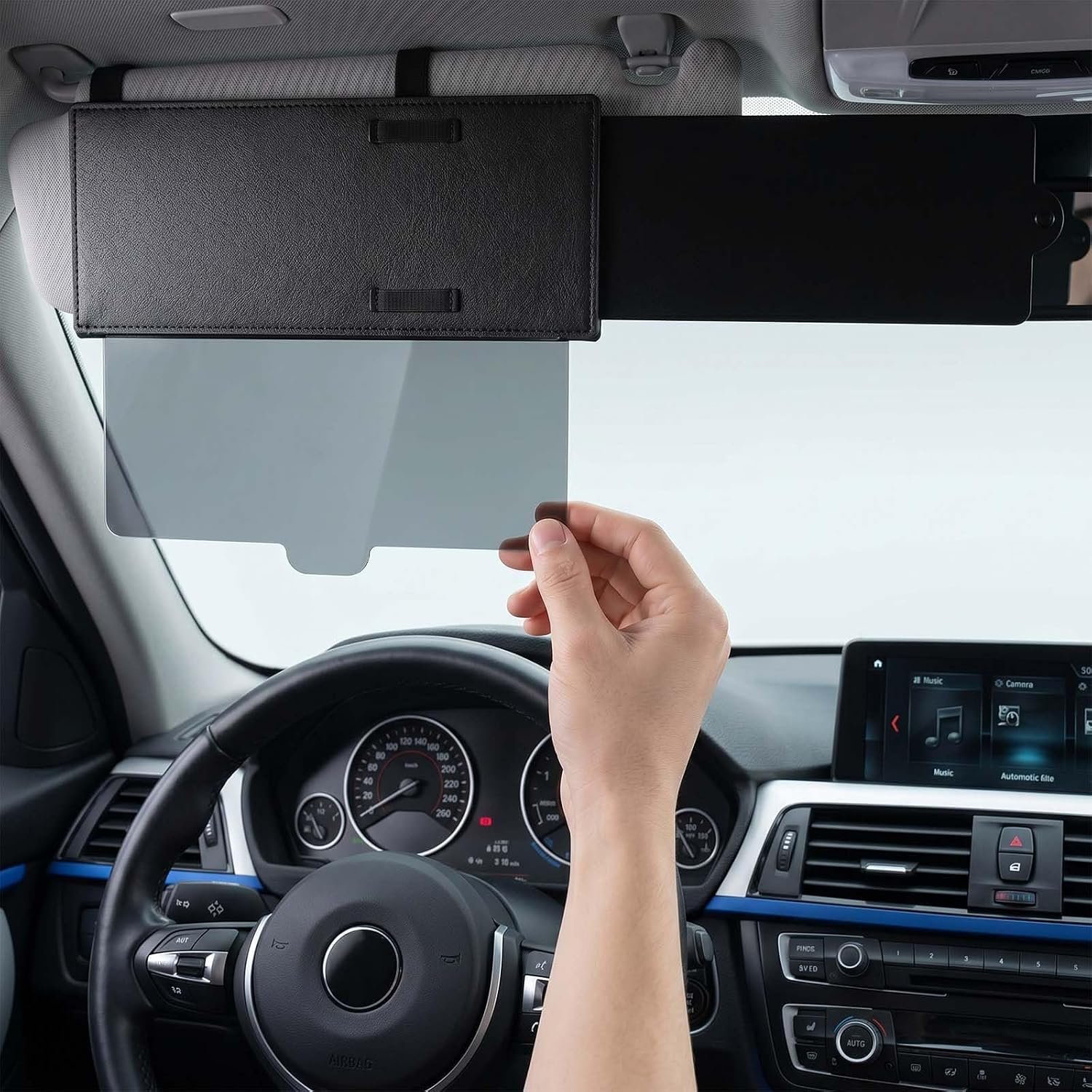 ⁦Extension de Pare-Soleil Anti-Éblouissement Ajustable pour Voiture - حاجِب شمس ومظلة للسيارات واقٍ من الأشعة فوق البنفسجية⁩ - الصورة ⁦6⁩