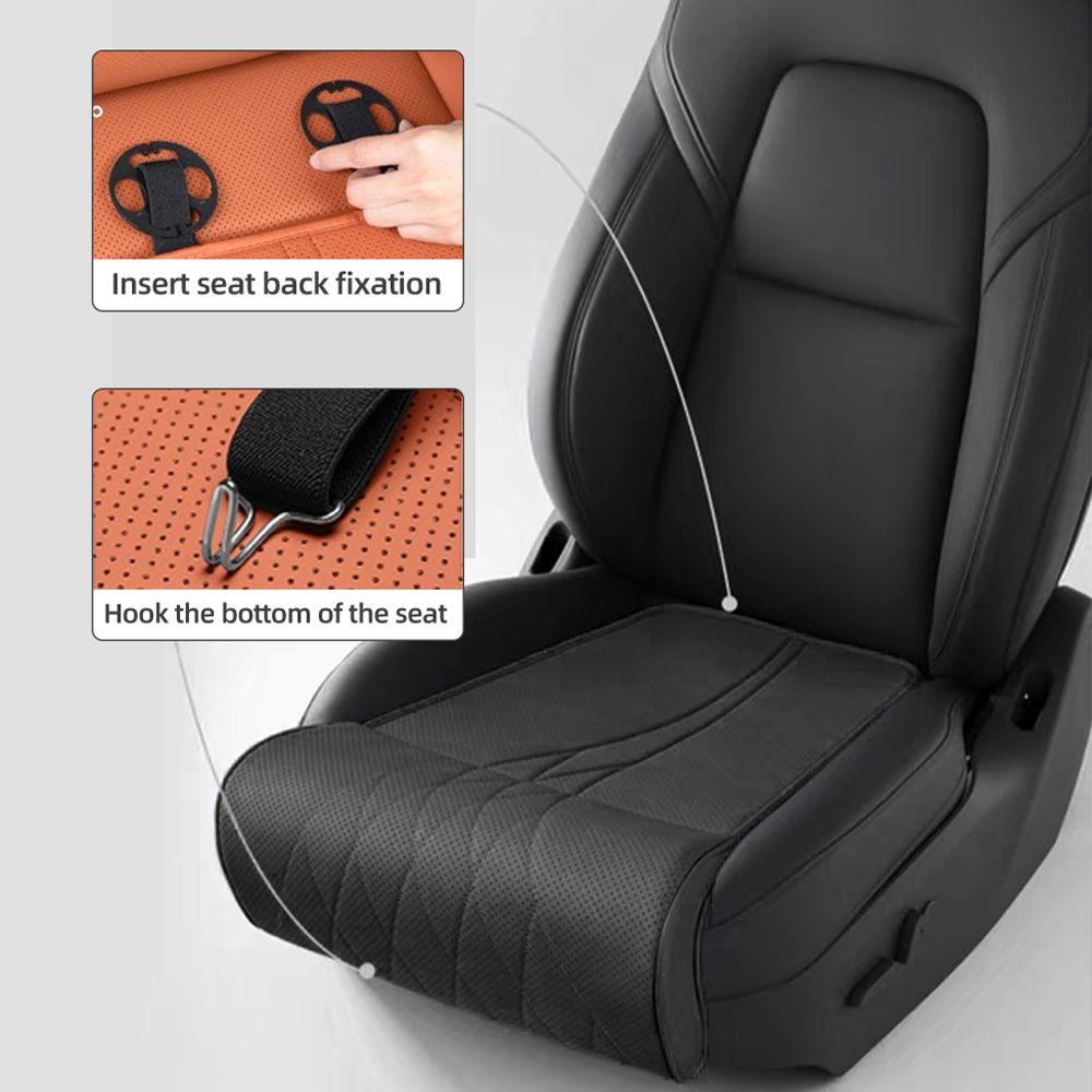 Extension de Siège de Voiture Support de Jambes en Cuir Design Ergonomique Antidérapant - وسادة تمديد مقعد السيارة لدعم الأرجل - الصورة 2