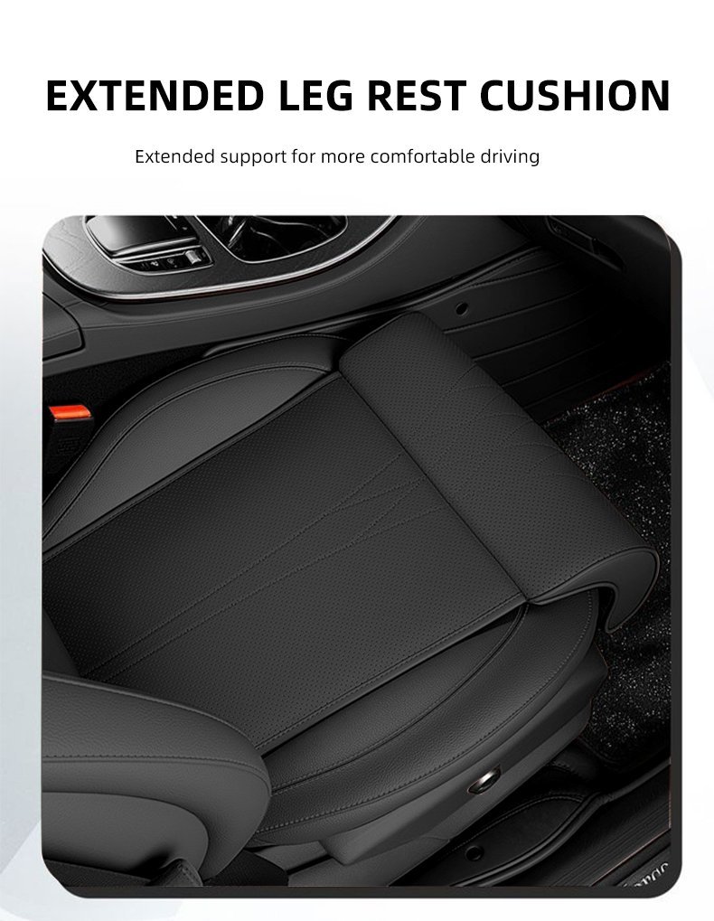 Extension de Siège de Voiture Support de Jambes en Cuir Design Ergonomique Antidérapant - وسادة تمديد مقعد السيارة لدعم الأرجل - الصورة 4