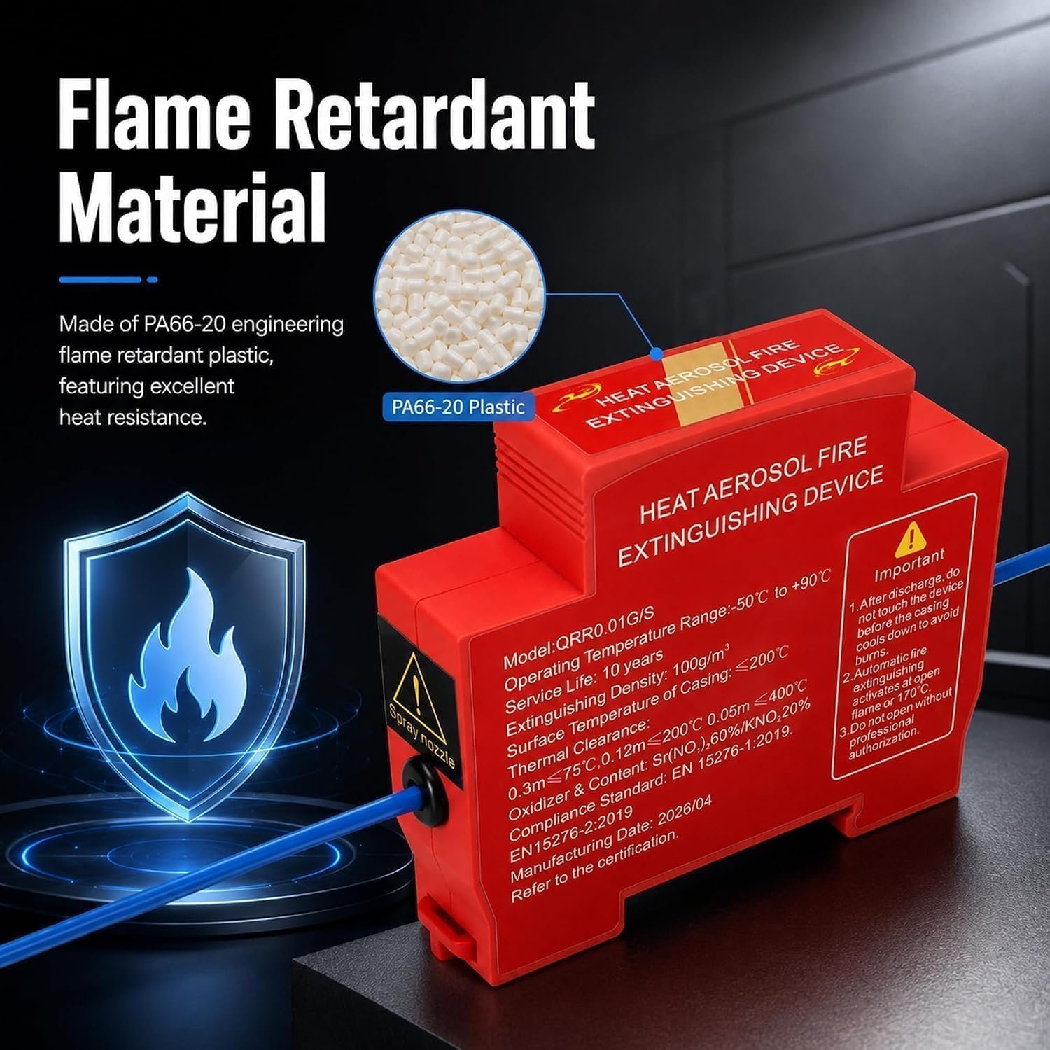 Extincteur Aérosol Automatique pour Armoires Électriques Activation Thermique 20G- جهاز إطفاء الحريق الهوائي الأوتوماتيكي للخزانات الكهربائية - الصورة 11