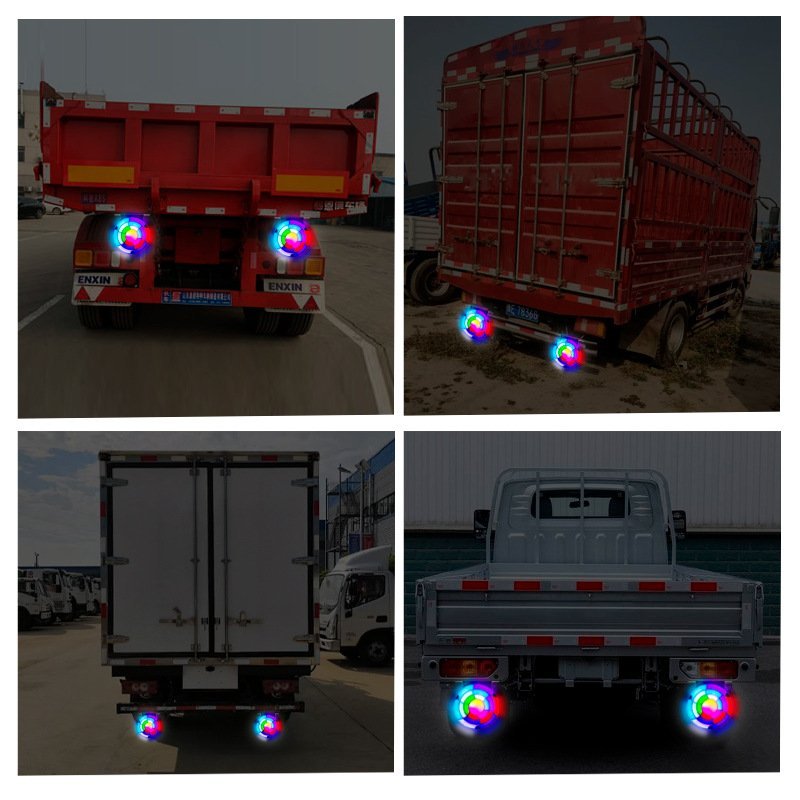 Feux Arrière LED RGB Séquentiels pour Camion 12V/24V 2 pcs Rainbow - مصابيح خلفية تحذيرية للشاحنات ملونة (قطعتين) - الصورة 8
