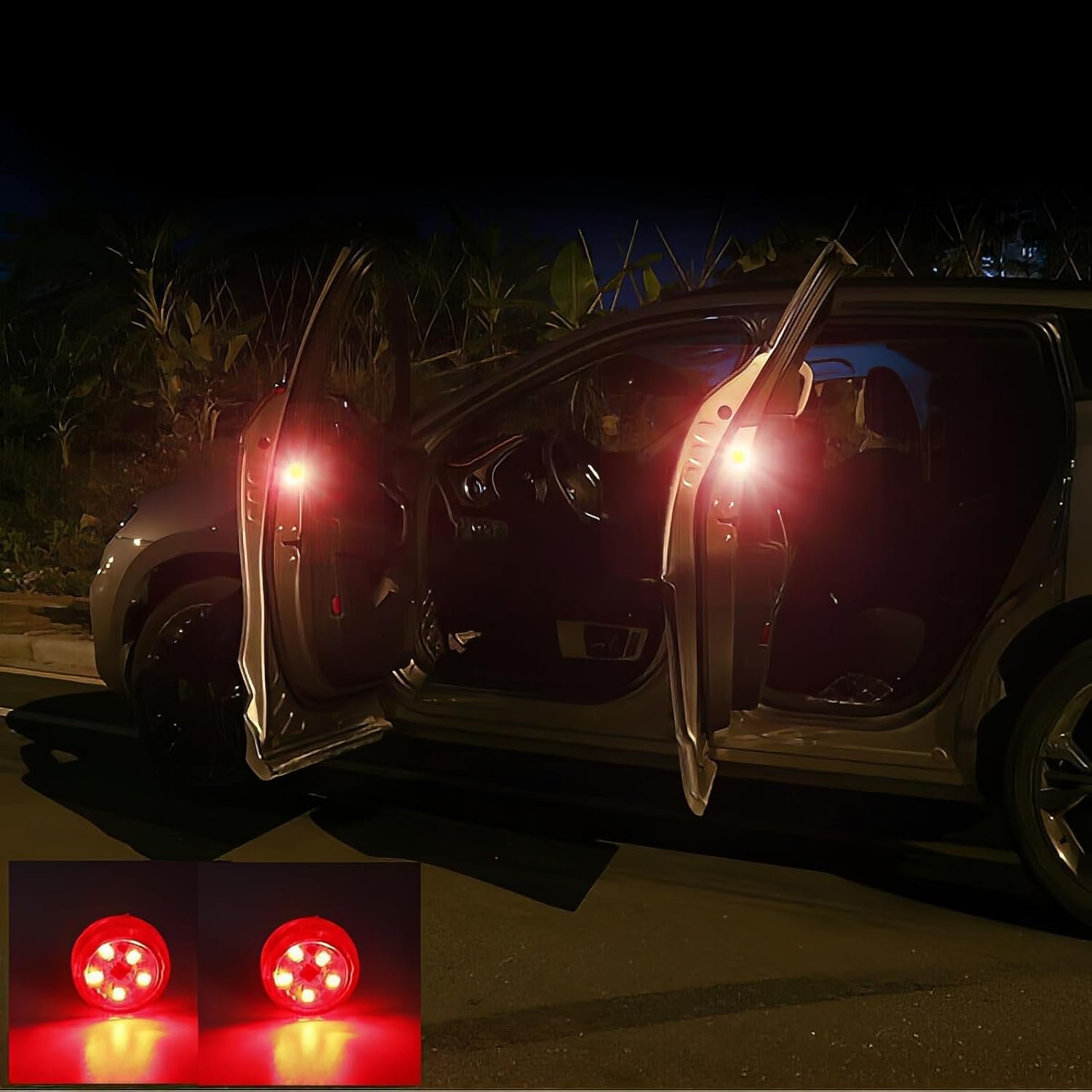 ⁦Feux d'Avertissement LED Sans Fil pour Portes de Voiture Capteur Magnétique 4Pcs - مصابيح تحذيرية لاسلكية لأبواب السيارة مضادة للتصادم⁩ - الصورة ⁦9⁩