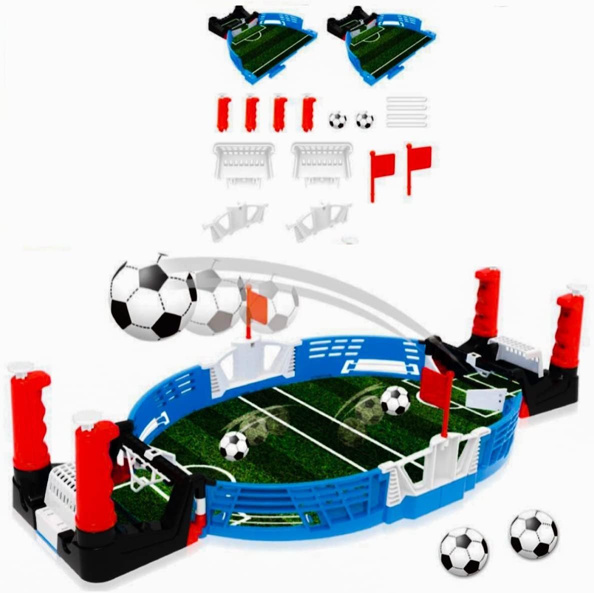⁦Jeu de Football de Table Interactif Mini Babyfoot Portatif - لعبة كرة القدم الطاولة للأطفال والعائلة⁩ - الصورة ⁦4⁩