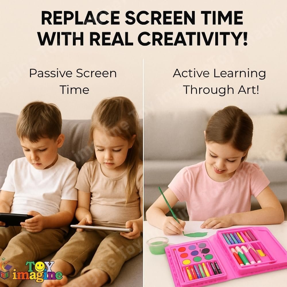 Kit d'Art Complet Peinture pour Enfants 42Pcs - علبة أدوات الرسم والتلوين الشاملة للأطفال مع حقيبة محمولة - الصورة 11