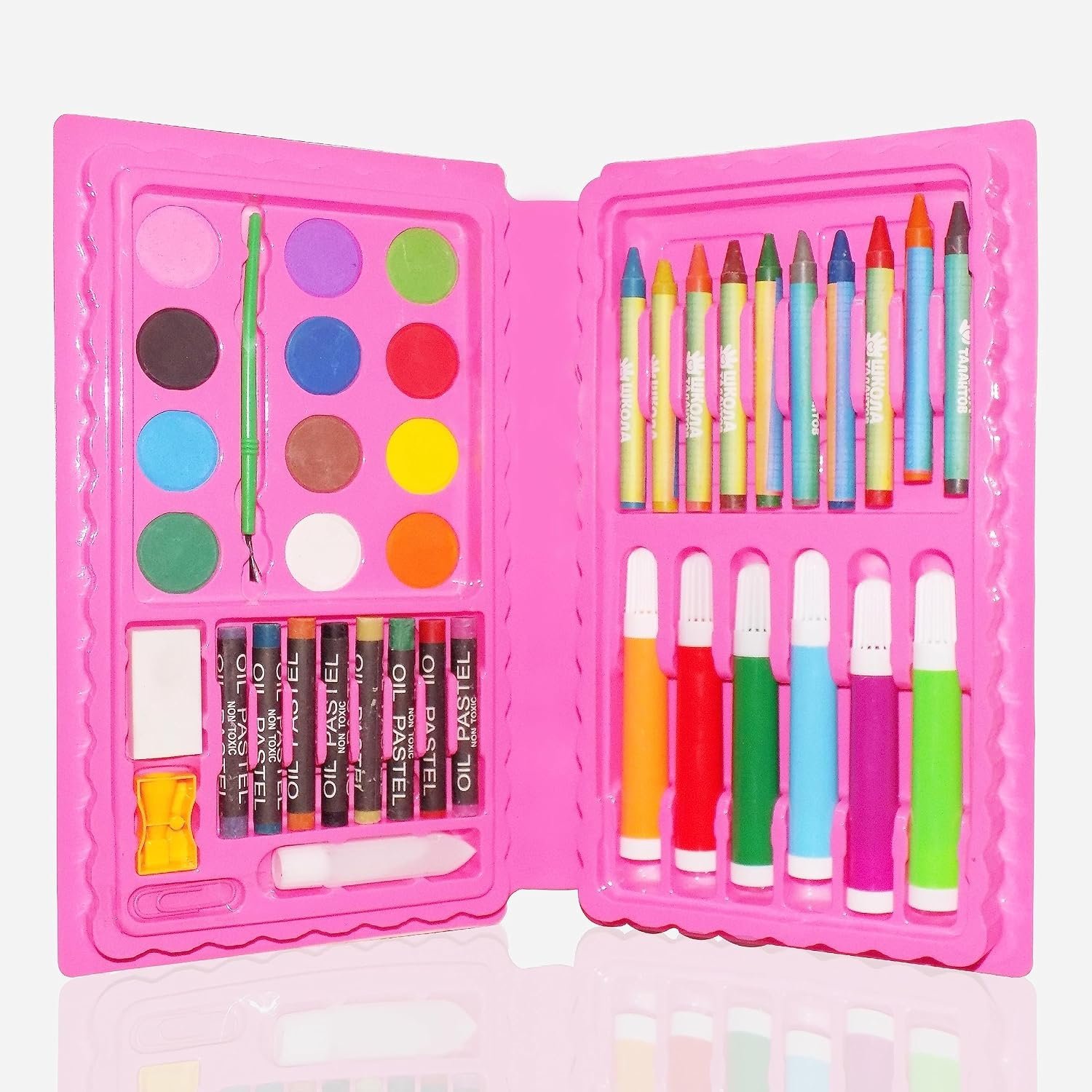 Kit d'Art Complet Peinture pour Enfants 42Pcs - علبة أدوات الرسم والتلوين الشاملة للأطفال مع حقيبة محمولة - الصورة 2
