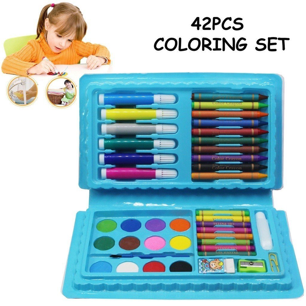 Kit d'Art Complet Peinture pour Enfants 42Pcs - علبة أدوات الرسم والتلوين الشاملة للأطفال مع حقيبة محمولة - الصورة 7