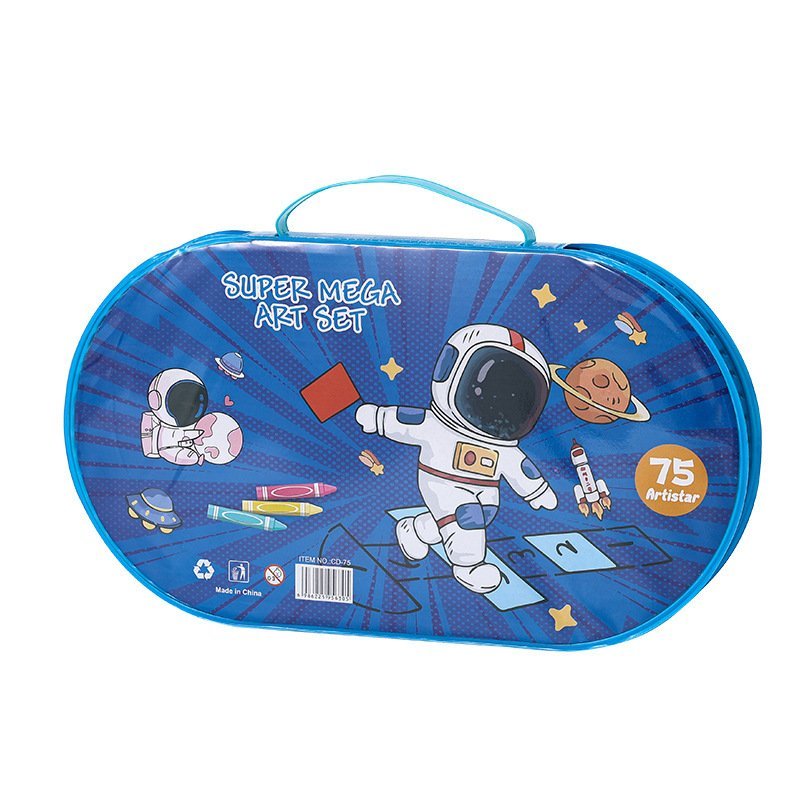 Kit d'Art Super Mega 75 Pièces pour Enfants avec Mallette de Rangement - علبة أدوات الرسم والتلوين الفاخرة للأطفال 75 قطعة مع حقيبة - الصورة 3