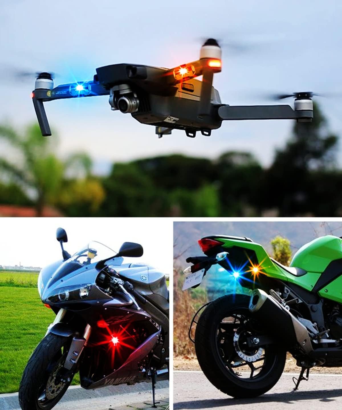 ⁦Mini Lumières LED Flash Anti-Collision avec Télécommande sans Fil 30 Modes 2Pcs - أضواء فلاش مع ريموت كنترول لاسلكي لسائقي الدراجات⁩ - الصورة ⁦10⁩
