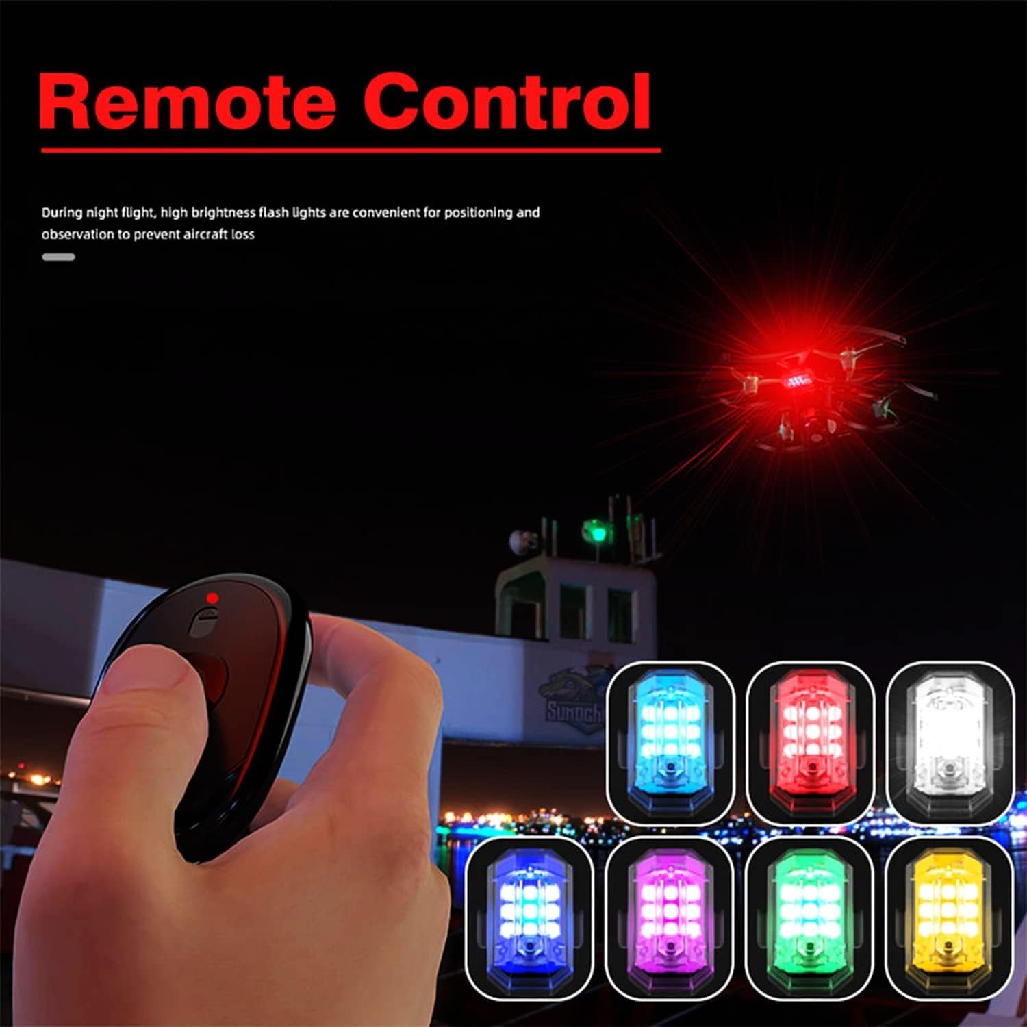 ⁦Mini Lumières LED Flash Anti-Collision avec Télécommande sans Fil 30 Modes 2Pcs - أضواء فلاش مع ريموت كنترول لاسلكي لسائقي الدراجات⁩ - الصورة ⁦4⁩
