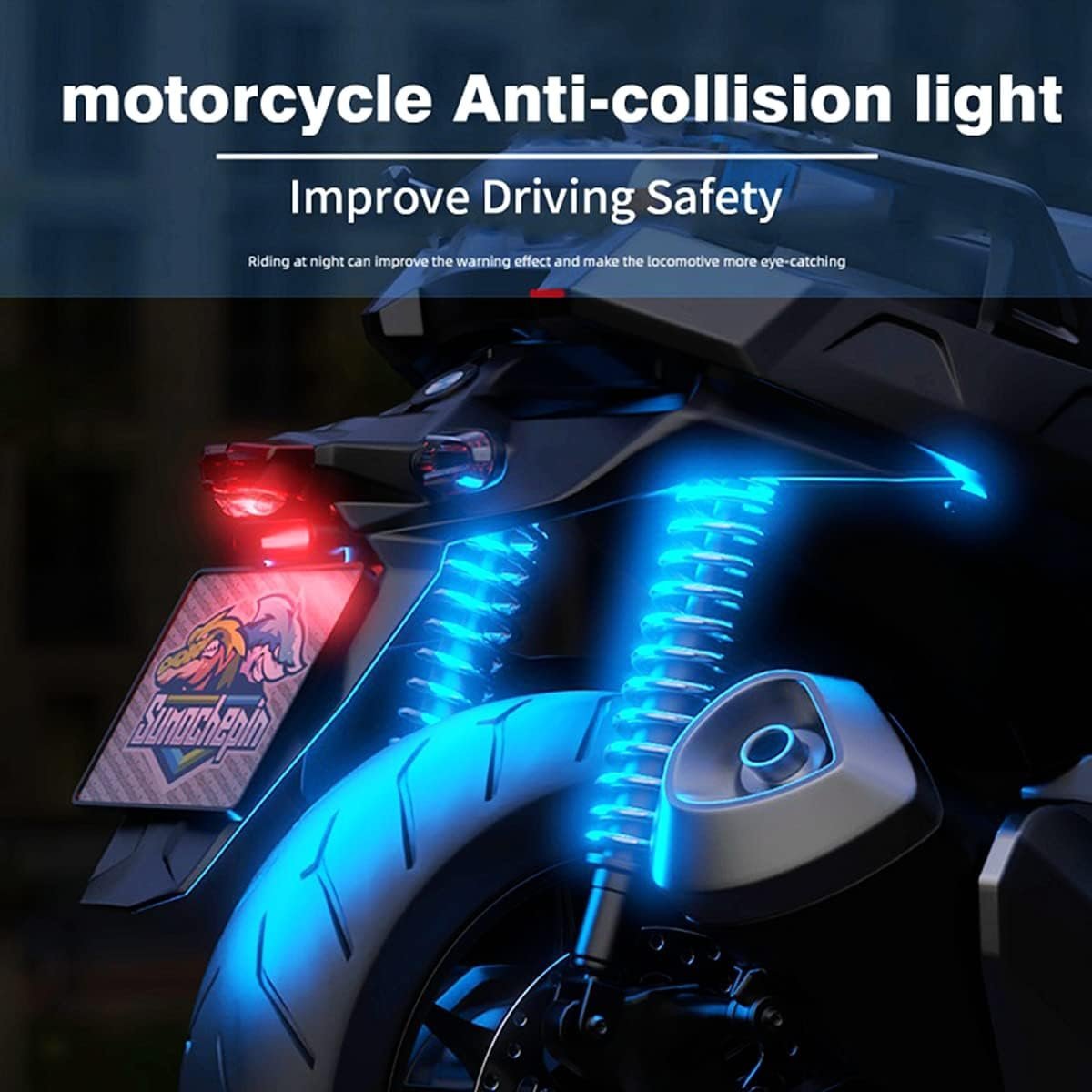 ⁦Mini Lumières LED Flash Anti-Collision avec Télécommande sans Fil 30 Modes 2Pcs - أضواء فلاش مع ريموت كنترول لاسلكي لسائقي الدراجات⁩ - الصورة ⁦5⁩