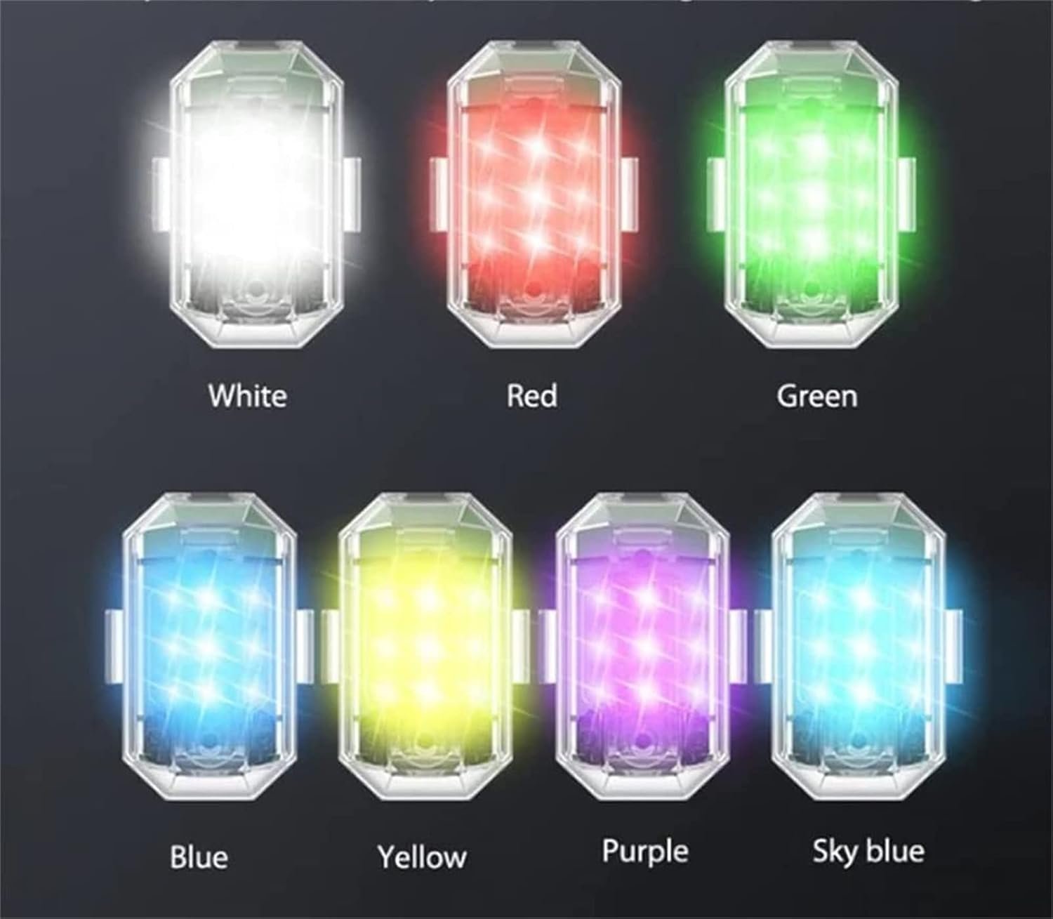 ⁦Mini Lumières LED Flash Anti-Collision avec Télécommande sans Fil 30 Modes 2Pcs - أضواء فلاش مع ريموت كنترول لاسلكي لسائقي الدراجات⁩ - الصورة ⁦7⁩