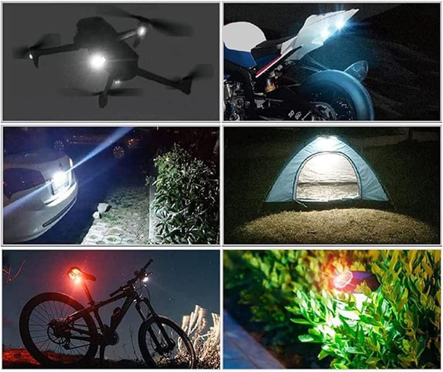 ⁦Mini Lumières LED Flash Anti-Collision avec Télécommande sans Fil 30 Modes 2Pcs - أضواء فلاش مع ريموت كنترول لاسلكي لسائقي الدراجات⁩ - الصورة ⁦9⁩